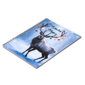 Winterzauber - Rentier im Magischen Wald Notizblock (Linke Seite)