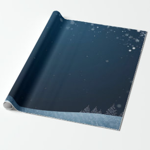 Winterzauber – Verzauberte verschneite Nachtgestal Geschenkpapier
