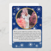 Winterzauberhafte Twin Baby Dusche Danke (Vorne/Hinten)