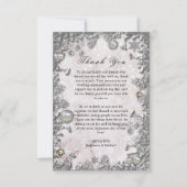 Winterzauberhafte Weihnachtsfeier Dankeskarte (Vorderseite)