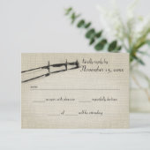 Winterzaun-Reaktion RSVP Karte (Stehend Vorderseite)