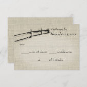 Winterzaun-Reaktion RSVP Karte (Vorne/Hinten)