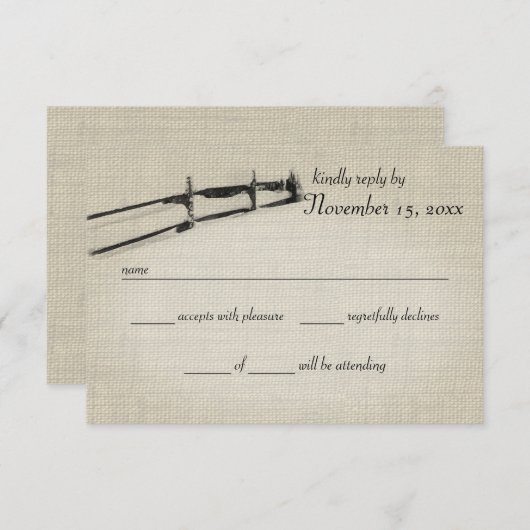 Winterzaun-Reaktion RSVP Karte (Vorne/Hinten)