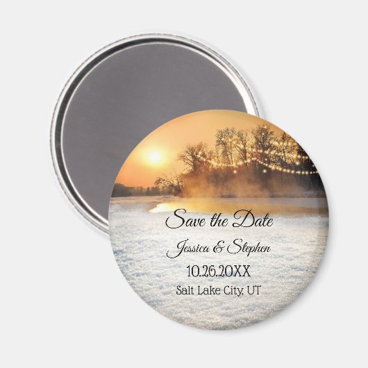 Winterzeichenleuchten speichern das Datumsfenster Magnet (Vorderseite/Rückseite)