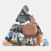 Winterzeit Dreieckiger Aufkleber (Vorderseite)