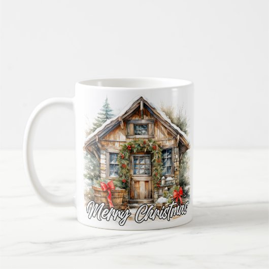 Winterzeit Frohe Feiertage Landhaus Kaffeetasse (Links)