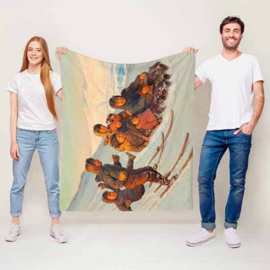 Winterzeit in Grönland Rasmussen 1875 Fleecedecke (Beispiel)