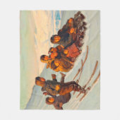 Winterzeit in Grönland Rasmussen 1875 Fleecedecke (Vorderseite)