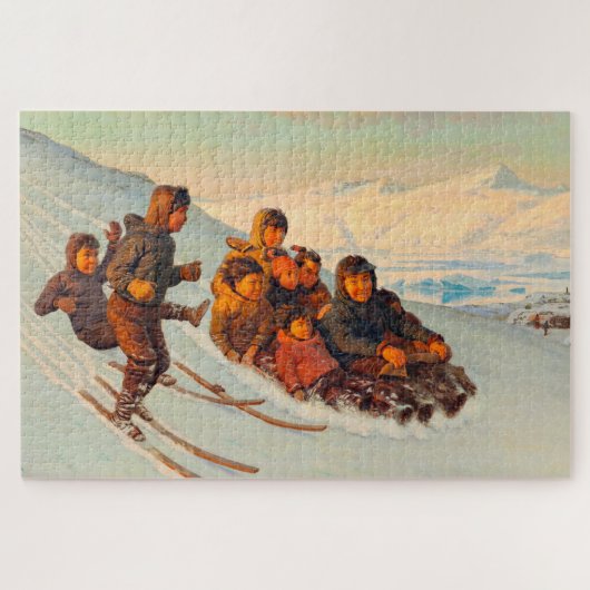 Winterzeit in Grönland Rasmussen 1875 Puzzle (Horizontal)