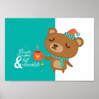 Winterzeit Joys Teddy Bären Poster