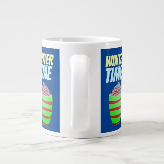 Winterzeit Jumbo-Tasse (Rückseite)