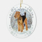 Winterzeit Keramik Ornament (Links)