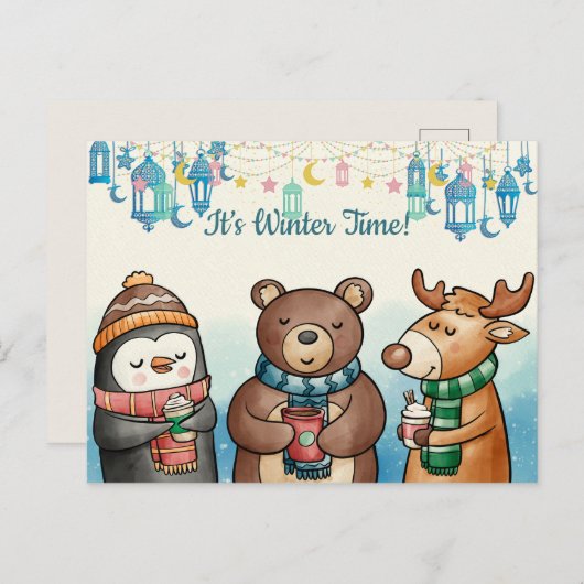 Winterzeit Postkarte (Vorne/Hinten)