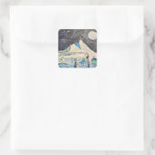 WINTERZEIT QUADRATISCHER AUFKLEBER (Tasche)