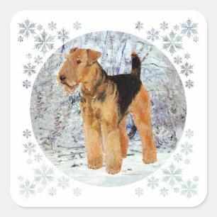 Winterzeit Quadratischer Aufkleber