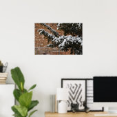 Winterzeit , Schnee auf den Bäumen Poster (Heimbüro)