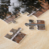 Winterzeit , Schnee auf den Bäumen Puzzle (Seite)