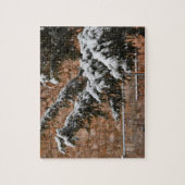 Winterzeit , Schnee auf den Bäumen Puzzle (Vertikal)