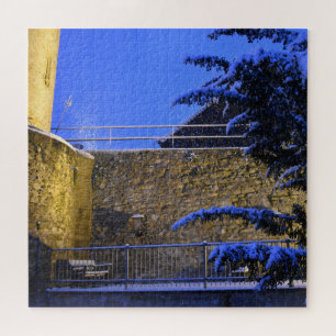 Winterzeit , Schnee auf den Bäumen Puzzle