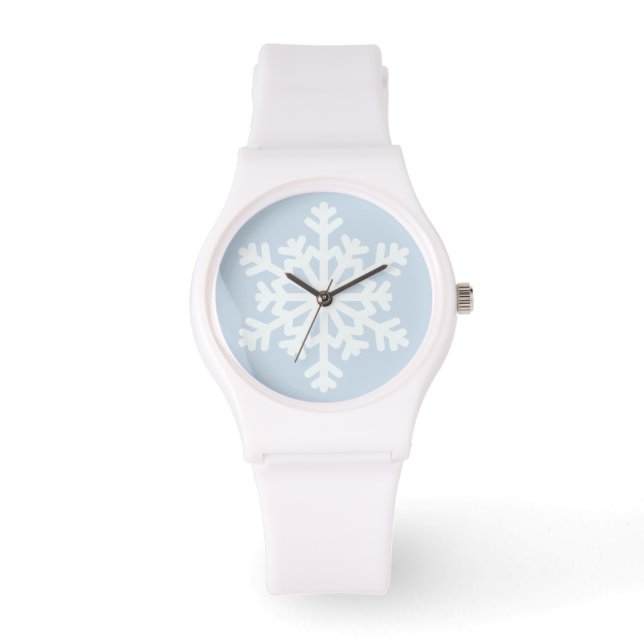Winterzeit! Snowflake Armbanduhr (Vorderseite)