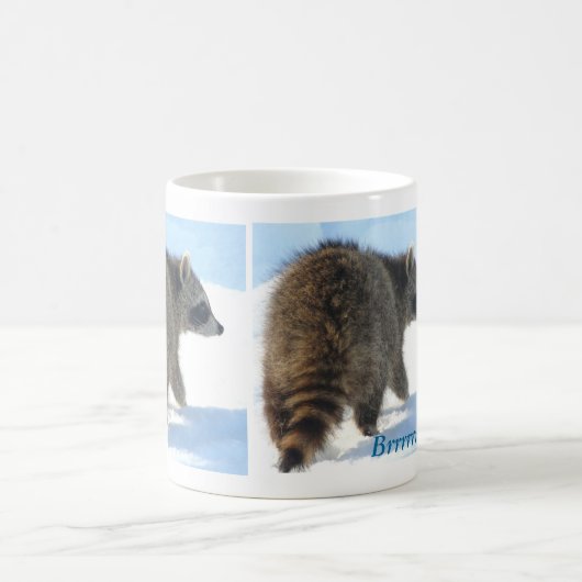 Winterzeit-Waschbär-Exkursion Kaffeetasse (Mittel)