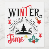 Winterzeit Weinetikett (Einzelnes Label)