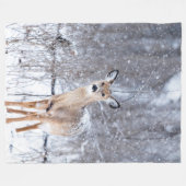 Winterzeit Wildleder Fleecedecke (Vorderseite (Horizontal))