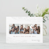 Winterzeiten | 3 FotoCollage Feiertagskarte (Stehend Vorderseite)