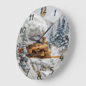 Winterzug, Eleganz Große Wanduhr (Winkel)