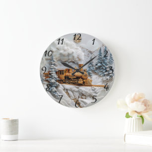 Winterzug, Eleganz Große Wanduhr
