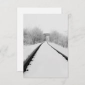 Winterzugbahnen Dankeskarte (Vorne/Hinten)