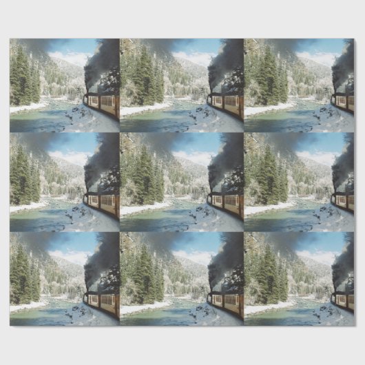 Winterzugwrap Geschenkpapier (Flach)