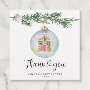Winterzweig - Babyparty-Dankeschön Geschenkanhänger
