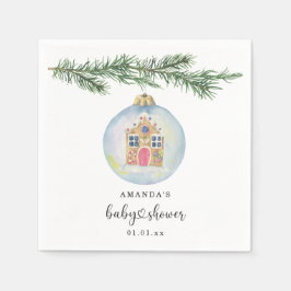 Winterzweig mit Dusche für Spielzeug Serviette