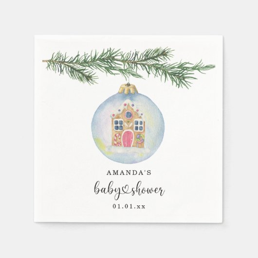 Winterzweig mit Dusche für Spielzeug Serviette (Vorderseite)