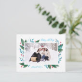 Winterzweig und Foto Berries Postkarte (Stehend Vorderseite)