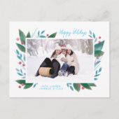 Winterzweig und Foto Berries Postkarte (Vorderseite)