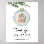 Winterzweig - Vielen Dank für Ihre Ankunft Poster (Vorne)