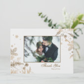 Winterzweige dank Fotokarte Einladung (Stehend Vorderseite)