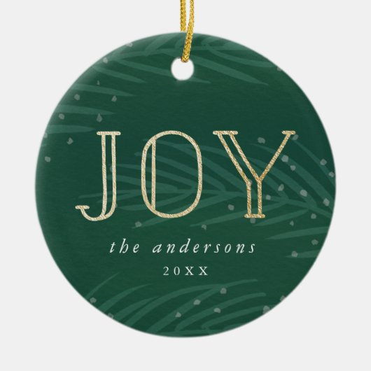 Winterzweige | Festlicher Foto Keramik Ornament (Vorne)