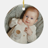 Winterzweige | Festlicher Foto Keramik Ornament (Hinten)