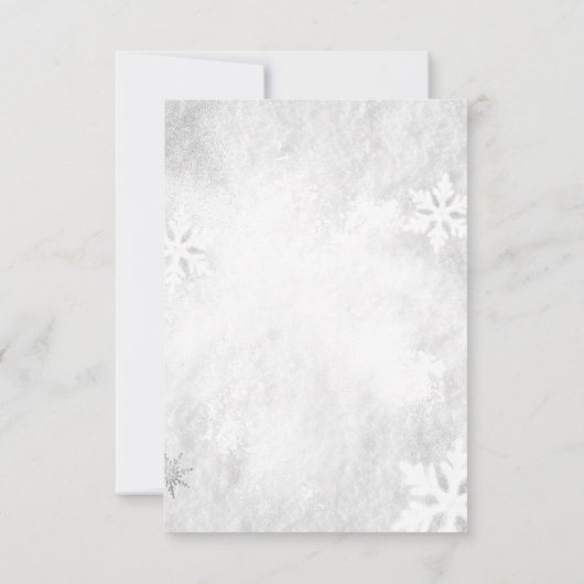 Winterzweige Laterne Snowflake Probe Abendessen Einladung (Rückseite)