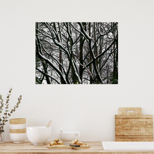 Winterzweige Poster (Küche)