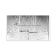 Winterzweige Schwarz-weiße Hochzeitsfeier Platzkar