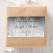 Winterzweige Schwarz-weißes Grauwasser-Siegel (Insitu)