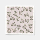 Winterzweige und Schnee Serviette (Vorderseite)