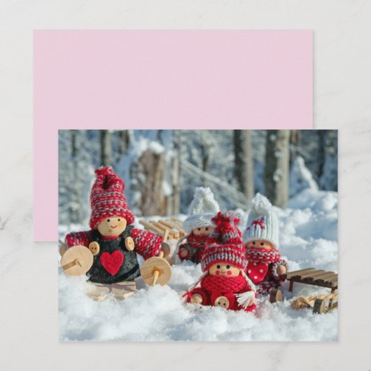 Winterzwerge Postkarte (Vorne/Hinten)