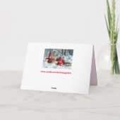 Winterzwergkarte Feiertagskarte (Rückseite)