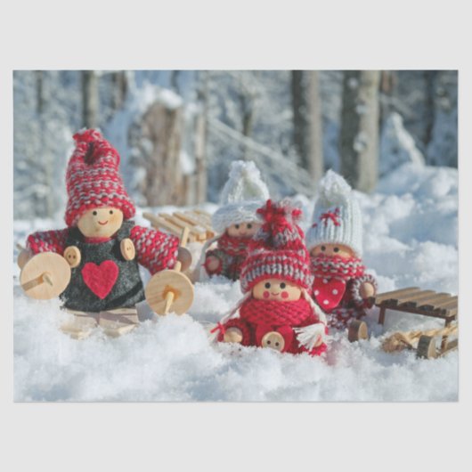 Winterzwergpapier Seidenpapier (Vorderseite)