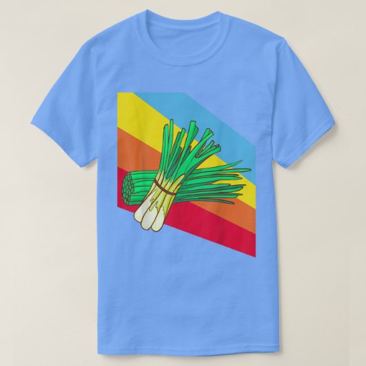 Winterzwiebeln Gemüse Lebensmittel Vegan Vegetarie T-Shirt (Design vorne)